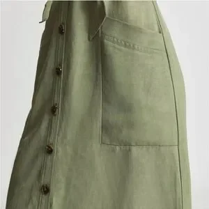 Reiss | Dresses | Reiss Emma Linen Blend Midi Shirt Dress Size 6 | Poshmark